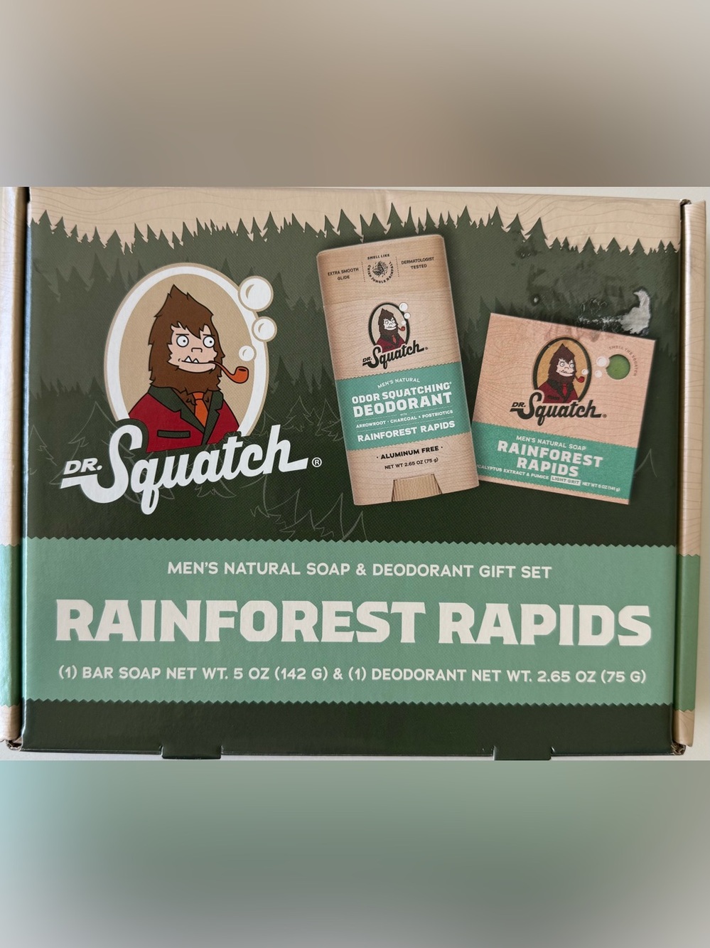 Dr Squatch Rainforest Rapids Men's Soap & Deodorant Gift Set